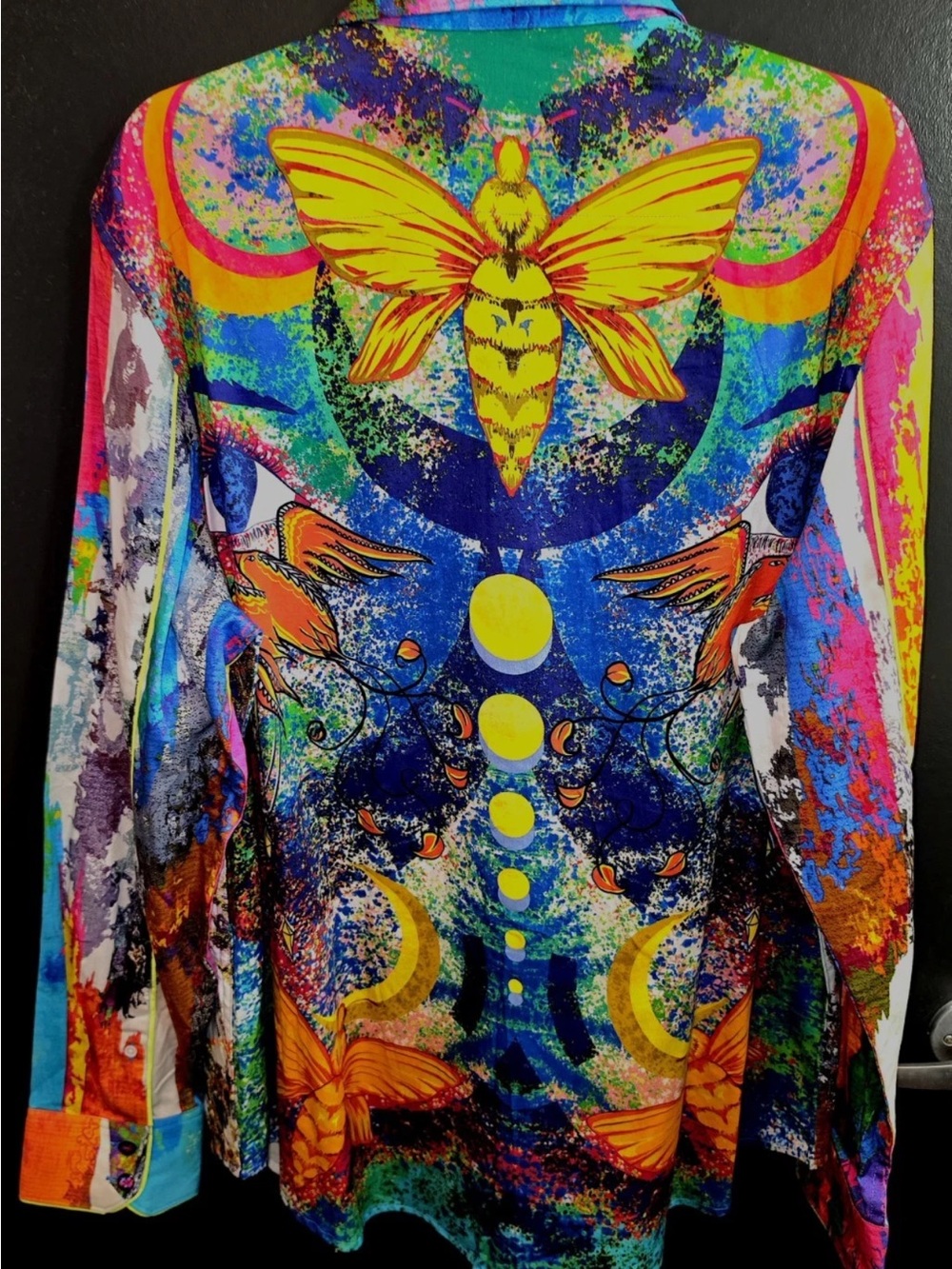 Robert Graham Multicolor Neon Floral & Abstract Button-Up